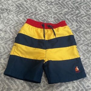 Izod - Drawstring Elastic Waist Mesh Lined Swim Trunks - Boys Size 18 Months